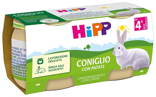 Hipp Omogeneizzato Coniglio Con Verdure 2 Pezzi Da 80 G